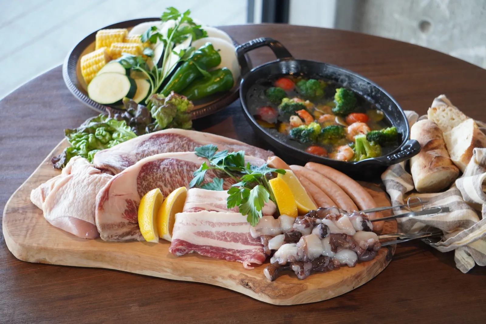島の食材BBQ