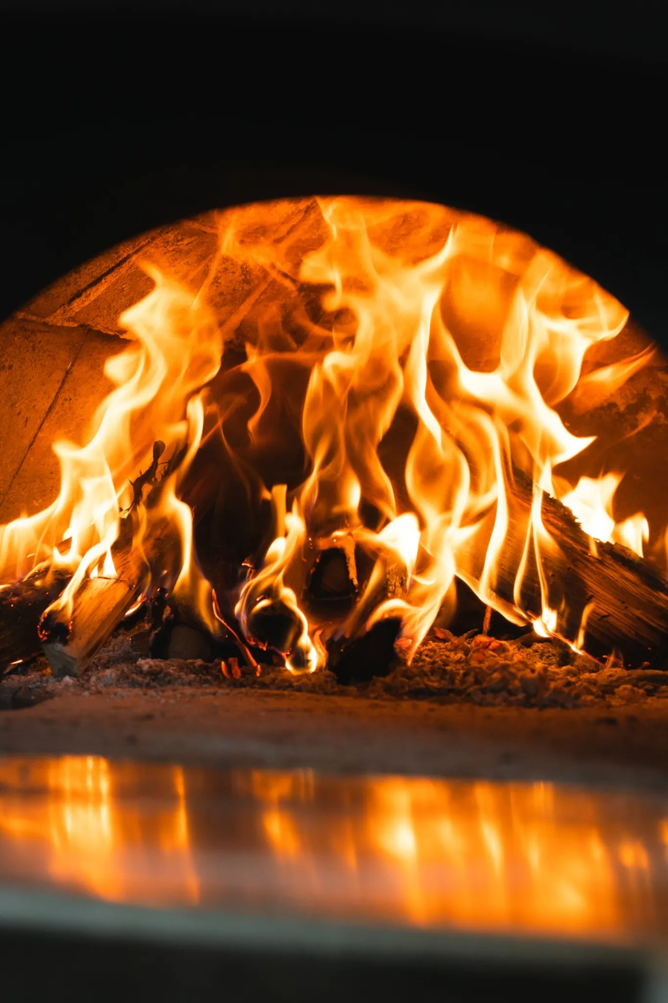 薪ストーブの炎