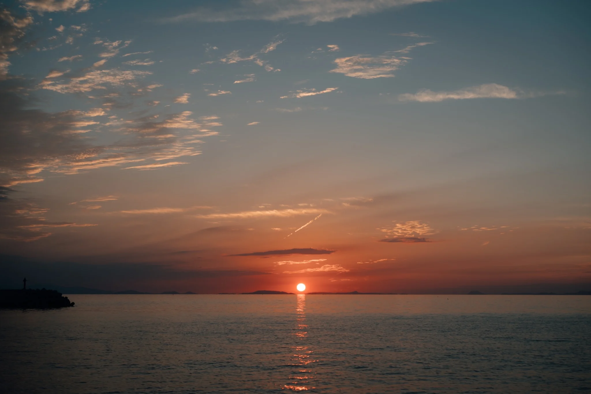 淡路島の夕焼け